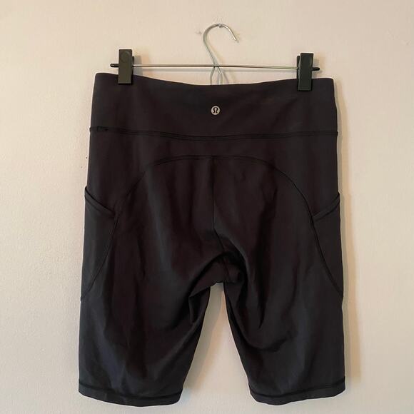 Lululemon Black Invigorate High-Rise Biker Shorts 10" Athletic Women's size 10 - Picture 6 of 12